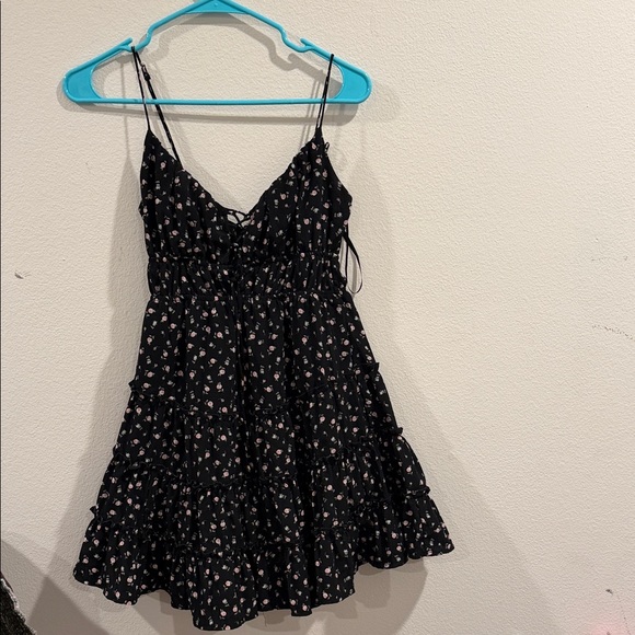 saints + secrets Dresses & Skirts - Floral Black Mini Dress